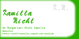 kamilla michl business card
